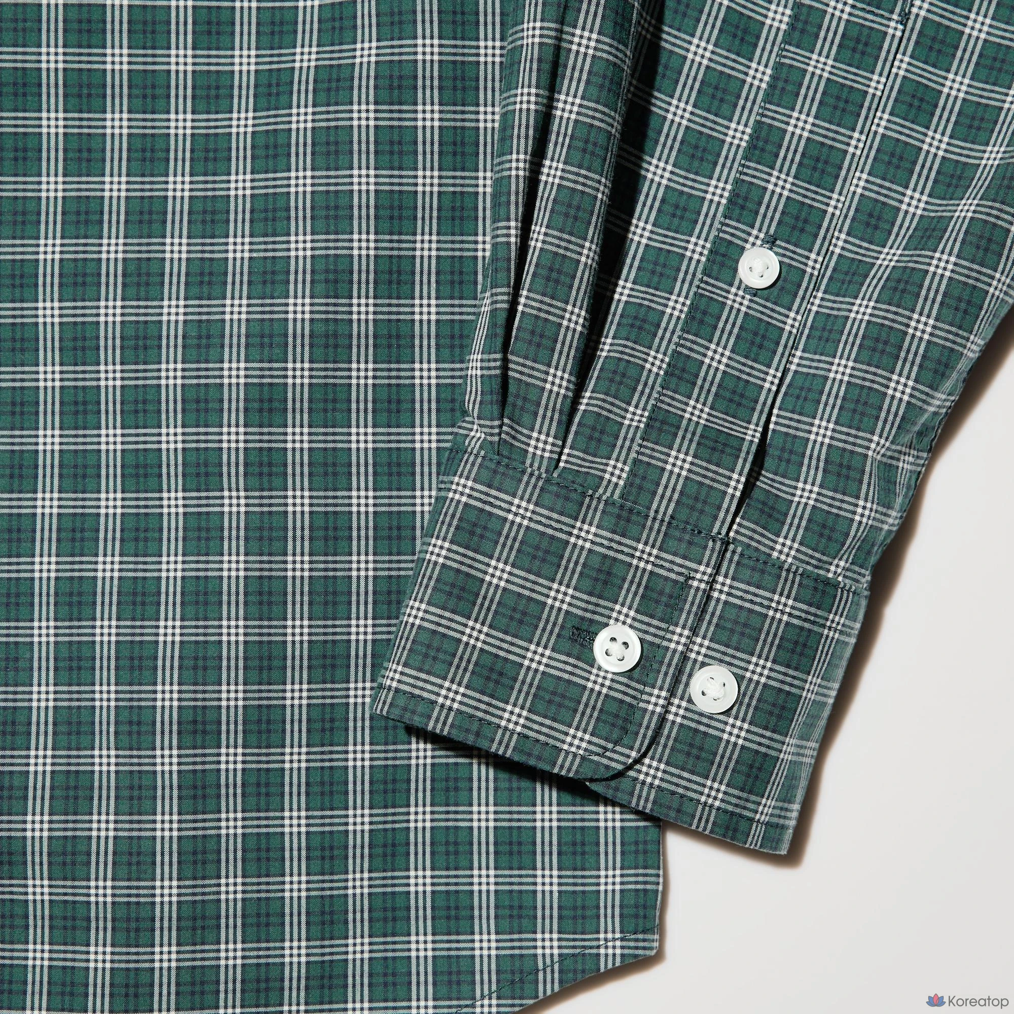 Рубашка Uniqlo Broadcloth Shirt Button-Down Collar Check D