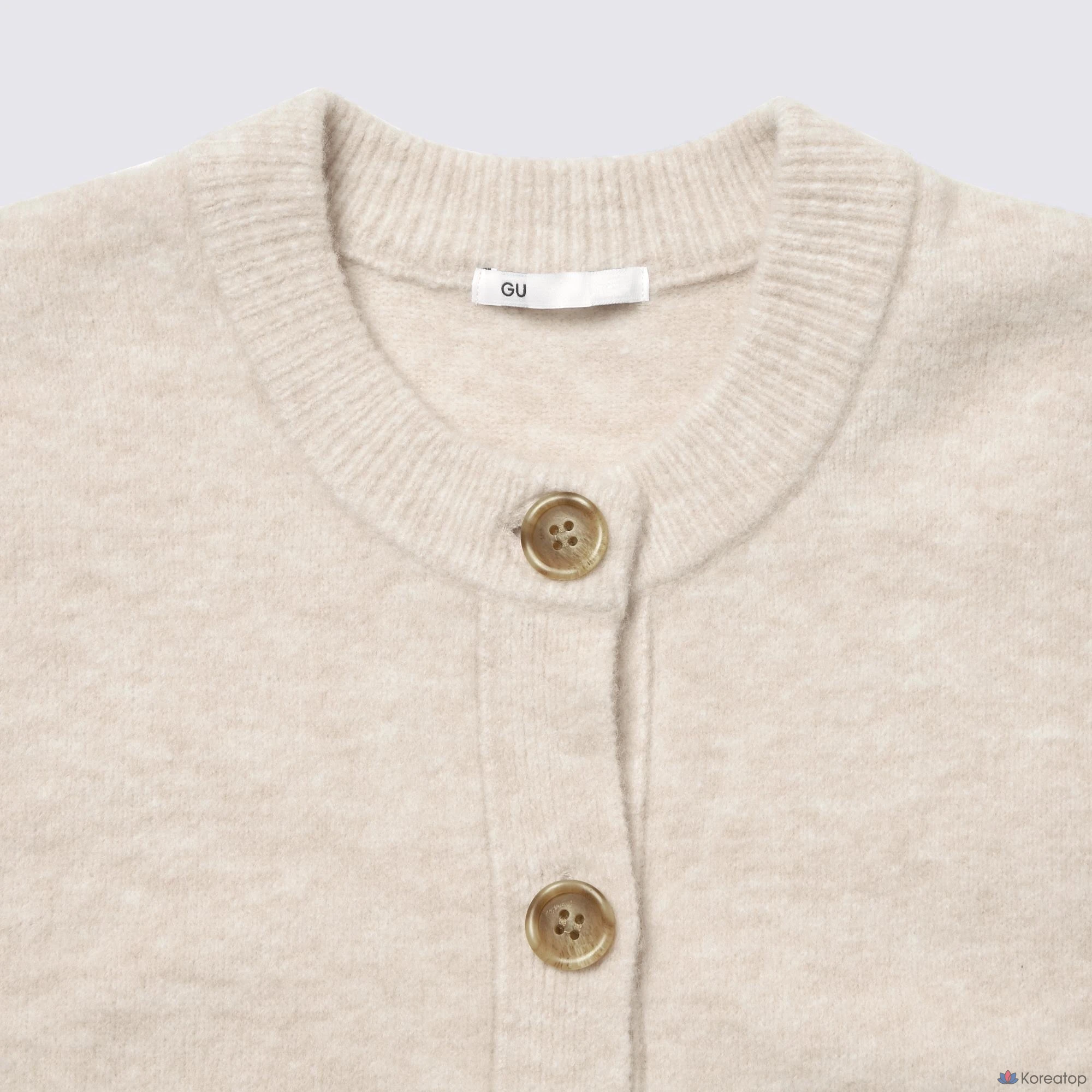Кардиган Uniqlo Puffy Touch Knit Crew Neck