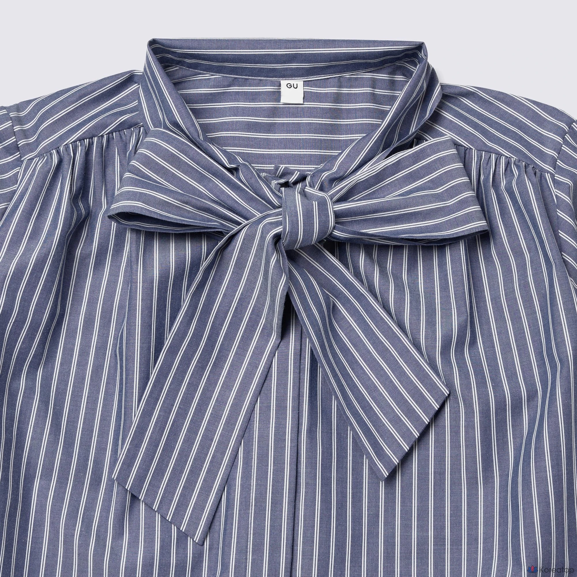 Блузка Uniqlo Bow Tie Stripe Blouse