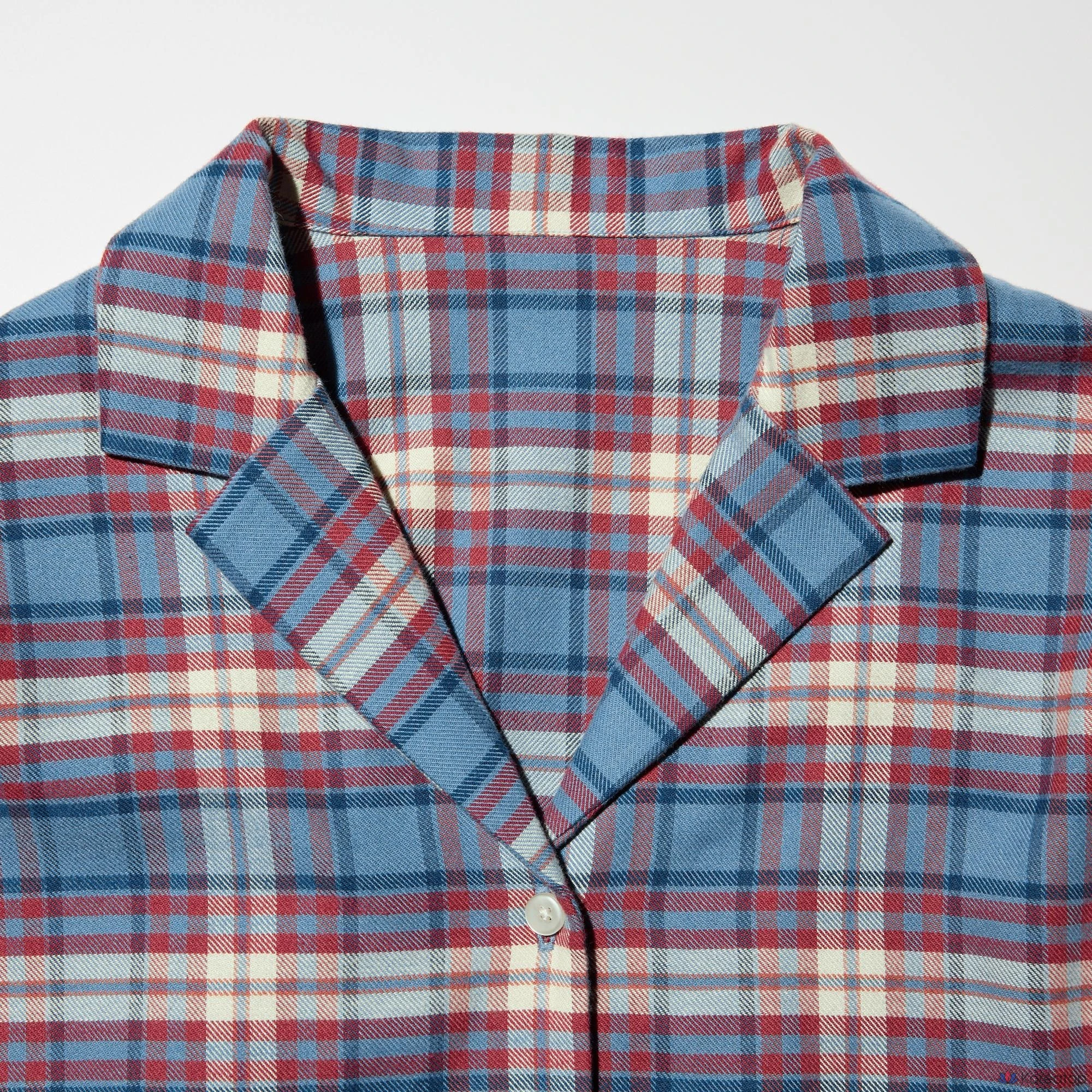 Пижама Uniqlo Flannel Pajama Long Sleeve, в клетку