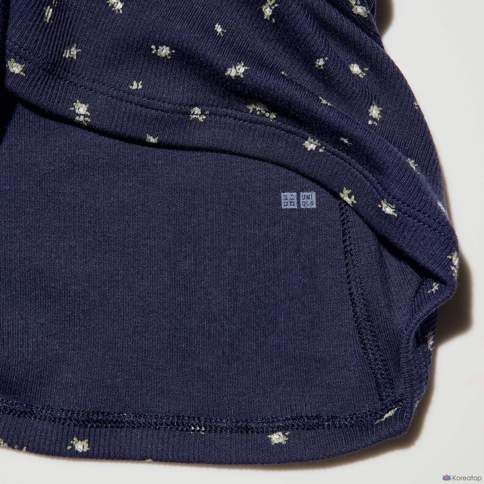 Топ Uniqlo Rib Tank Top, цветочный