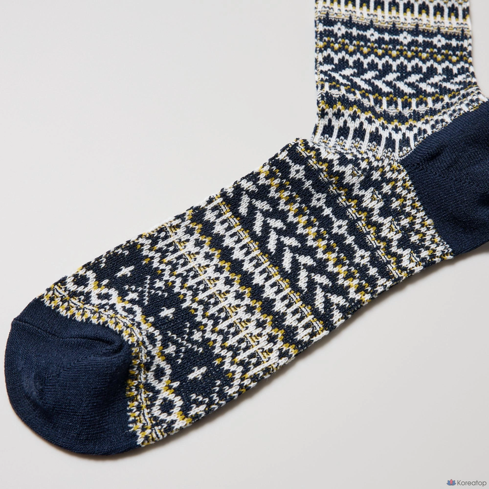 Носки Uniqlo HEATTECH Socks Fair Isle, черный