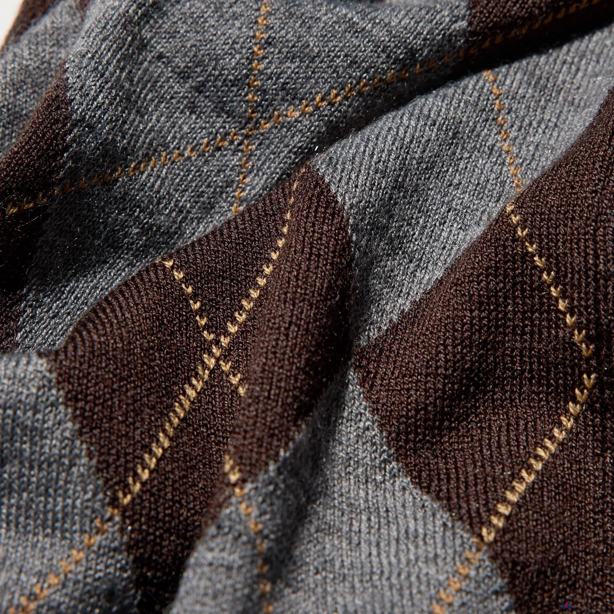 Кардиган Uniqlo Merino Blend Polo Cardigan Short Sleeve Argyle