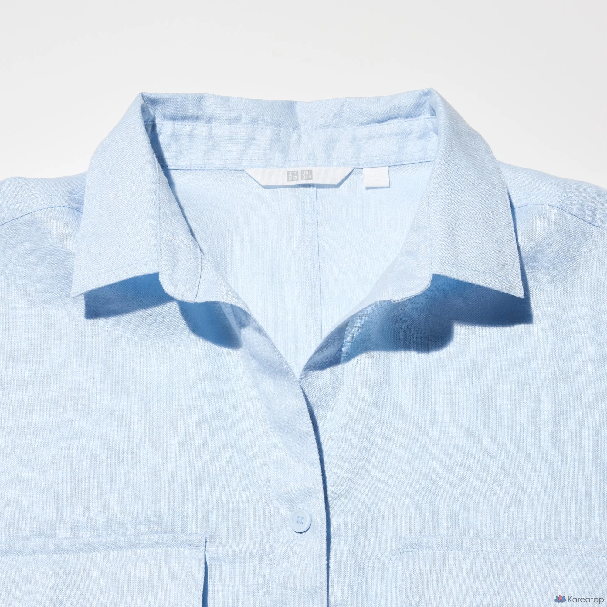 Рубашка Uniqlo Premium Linen Skipper Boxy Shirt (Short Sleeve)